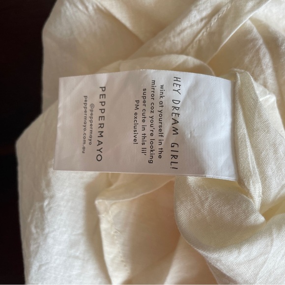 Peppermayo Cream Slip Satin Fruit Dress - Picture 12 of 12